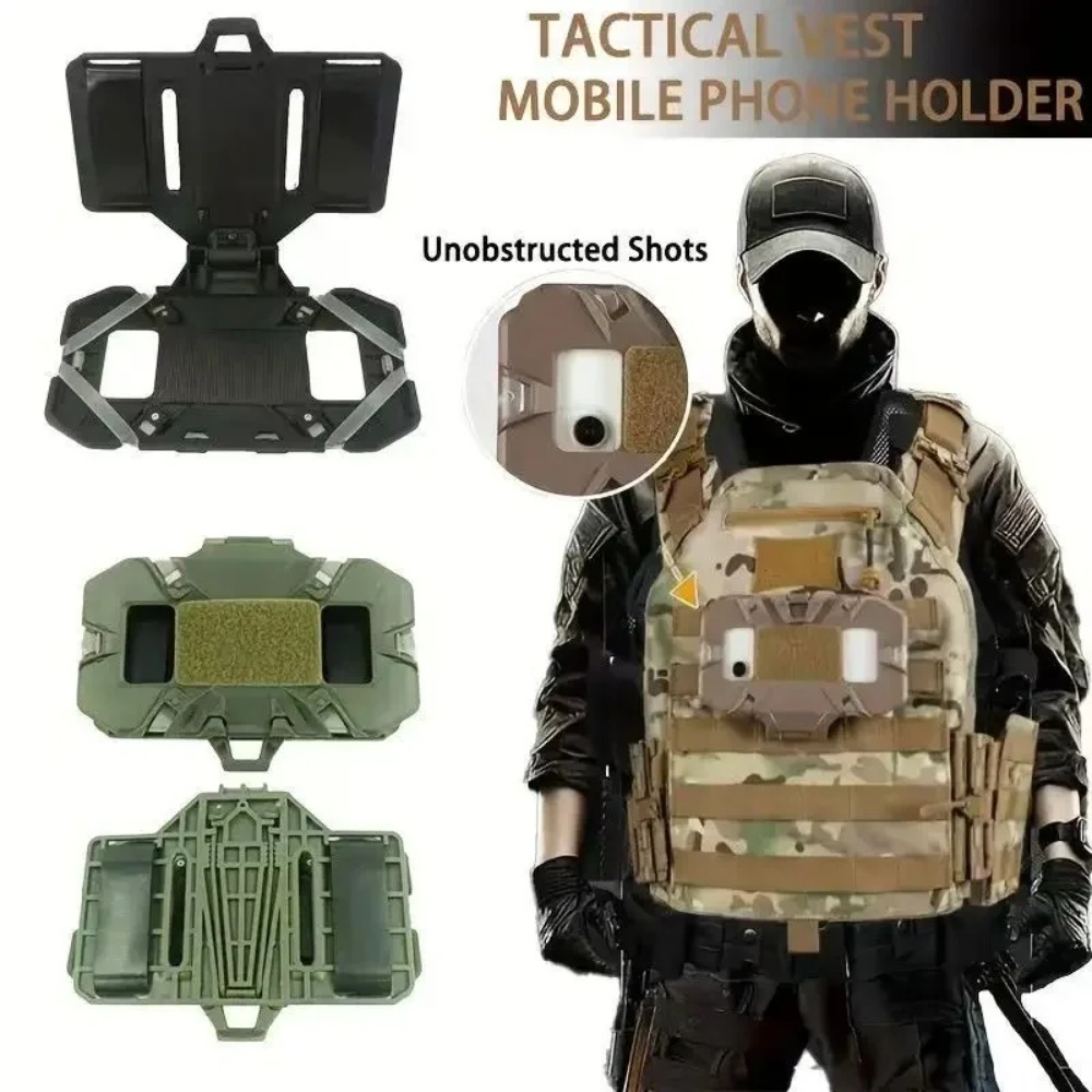 Hunting Outdoor Game - 전술 MOLLE 조끼 폰 홀더 접이식