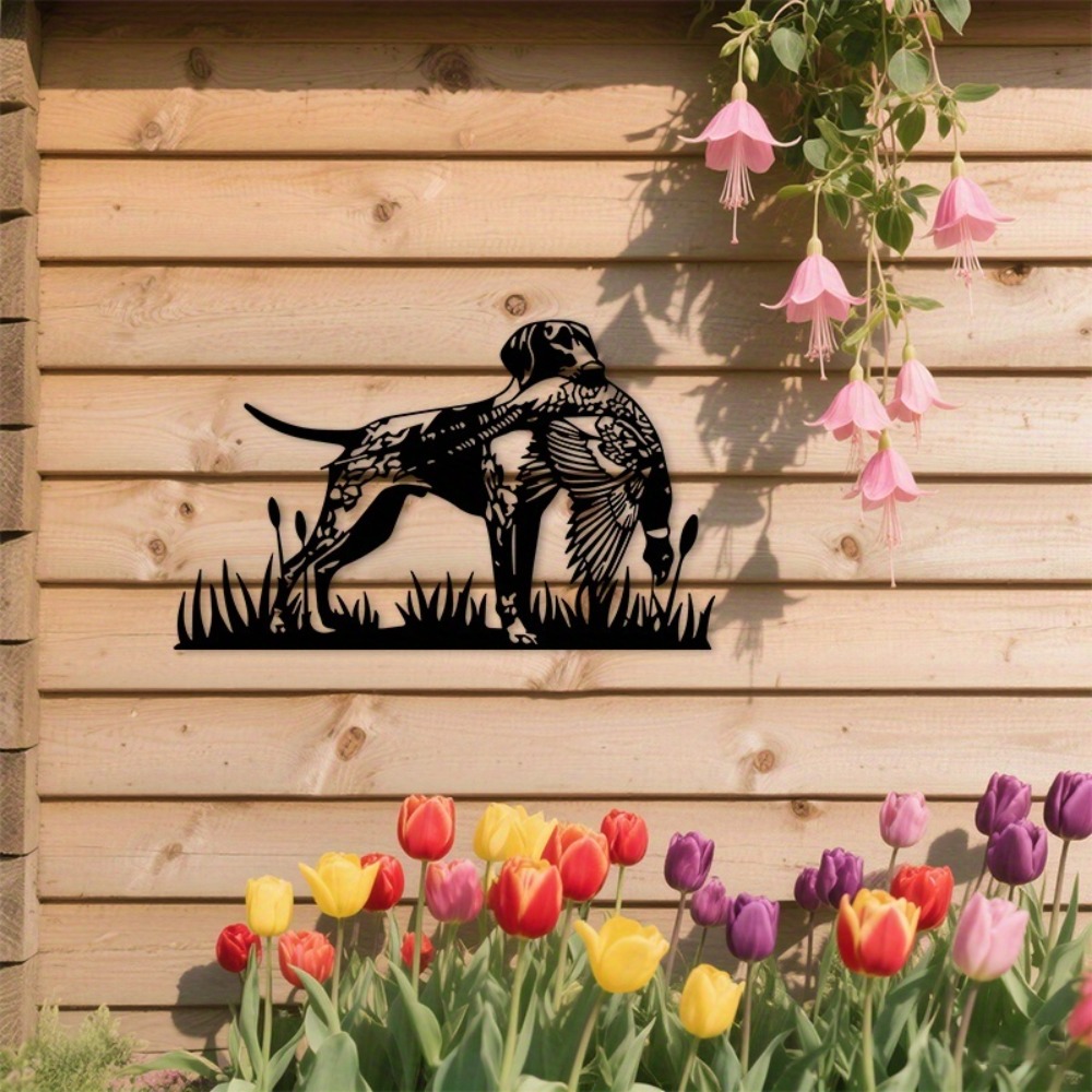 Hunting Outdoor Decor - CIFBUY 금속 벽 장식 사냥개 꿩