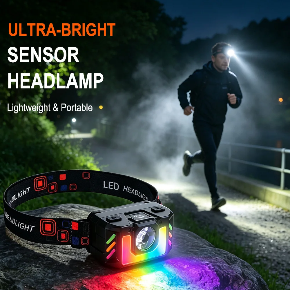 BORUiT 300LM RGB 강력한 모션 센서 헤드라 - Outdoor Hunting Bike 리뷰 및 가격