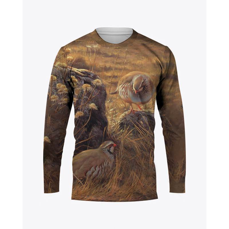 위장 사냥 동물 메추라기 프린트 남성용 O-넥 티셔츠, - Hunting Quail 리뷰 및 가격
