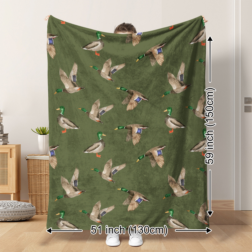 말라드 덕 플리스 담요 사냥 야외 프린트 담요 부드럽고 - Hunting Outdoor Decor 리뷰 및 가격