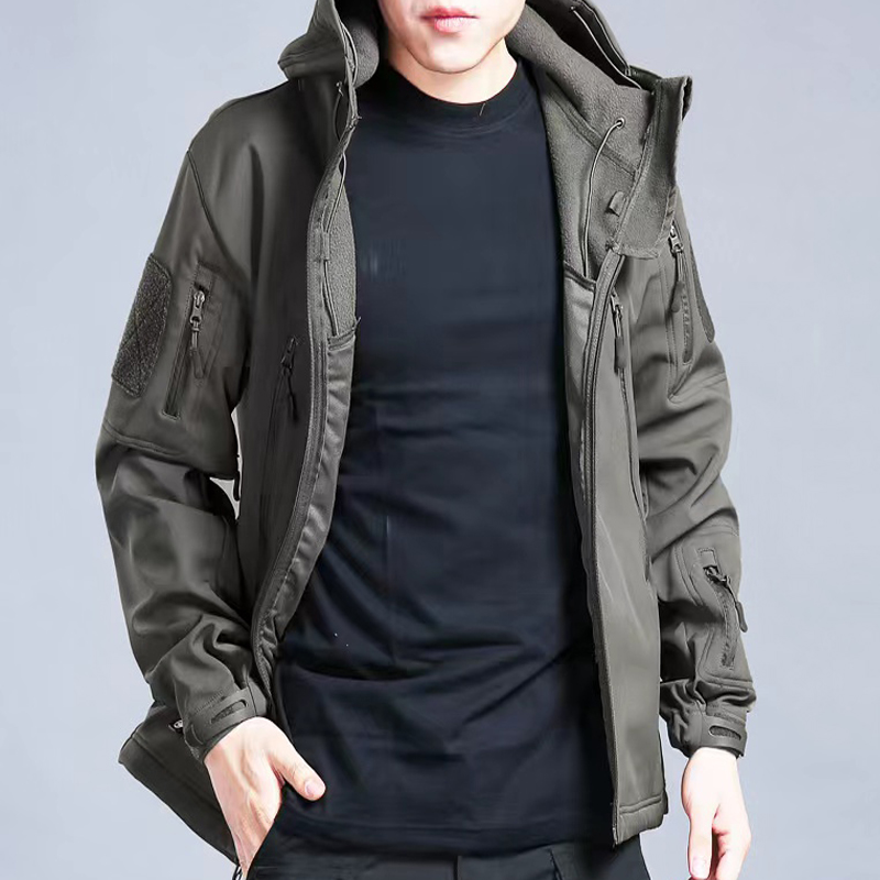 상어가죽 소프트쉘 전술 재킷 카모 재킷 플리스 후드 코 - Outdoor Hunting Fleece 리뷰 및 가격