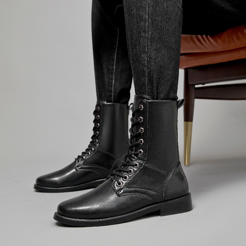 하이탑 가죽 부츠 아웃도어 전술 전투 부츠 남성용 보안 - Hunting Outdoor Boots 리뷰 및 가격
