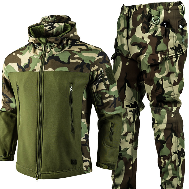 남성용 3-in-1 샤크스킨 소프트쉘 자켓 팬츠 세트  - Outdoor Hunting Fleece 리뷰 및 가격