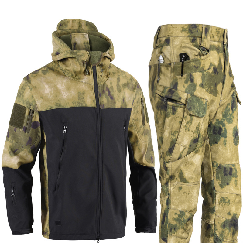 남성용 3-in-1 샤크스킨 소프트쉘 자켓 팬츠 세트  - Outdoor Hunting Fleece 리뷰 및 가격
