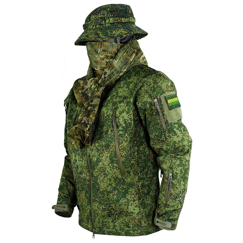 QX EMR 디지털 플로라 카모 전술 소프트쉘 자켓 팬 - Outdoor Hunting Fleece 리뷰 및 가격