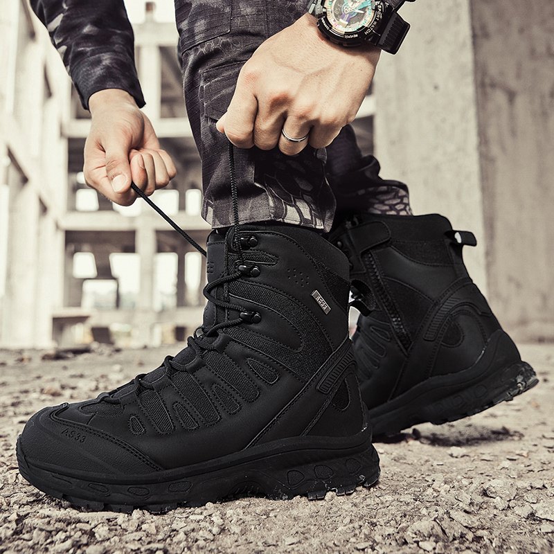 새로운 남성 전술 부츠 군사 브랜드 사냥 하이킹 신발  - Hunting Outdoor Boots 리뷰 및 가격