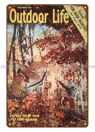 1956 OUTDOOR LIFE 메추리 사냥 금속 틴  - Hunting Quail 리뷰 및 가격