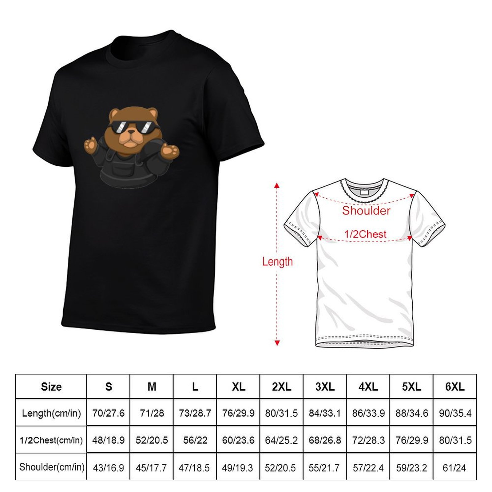 Bear Shrug 스프레이 티셔츠 프린트가 있는 티셔 - Bear Spray Protection 리뷰 및 가격