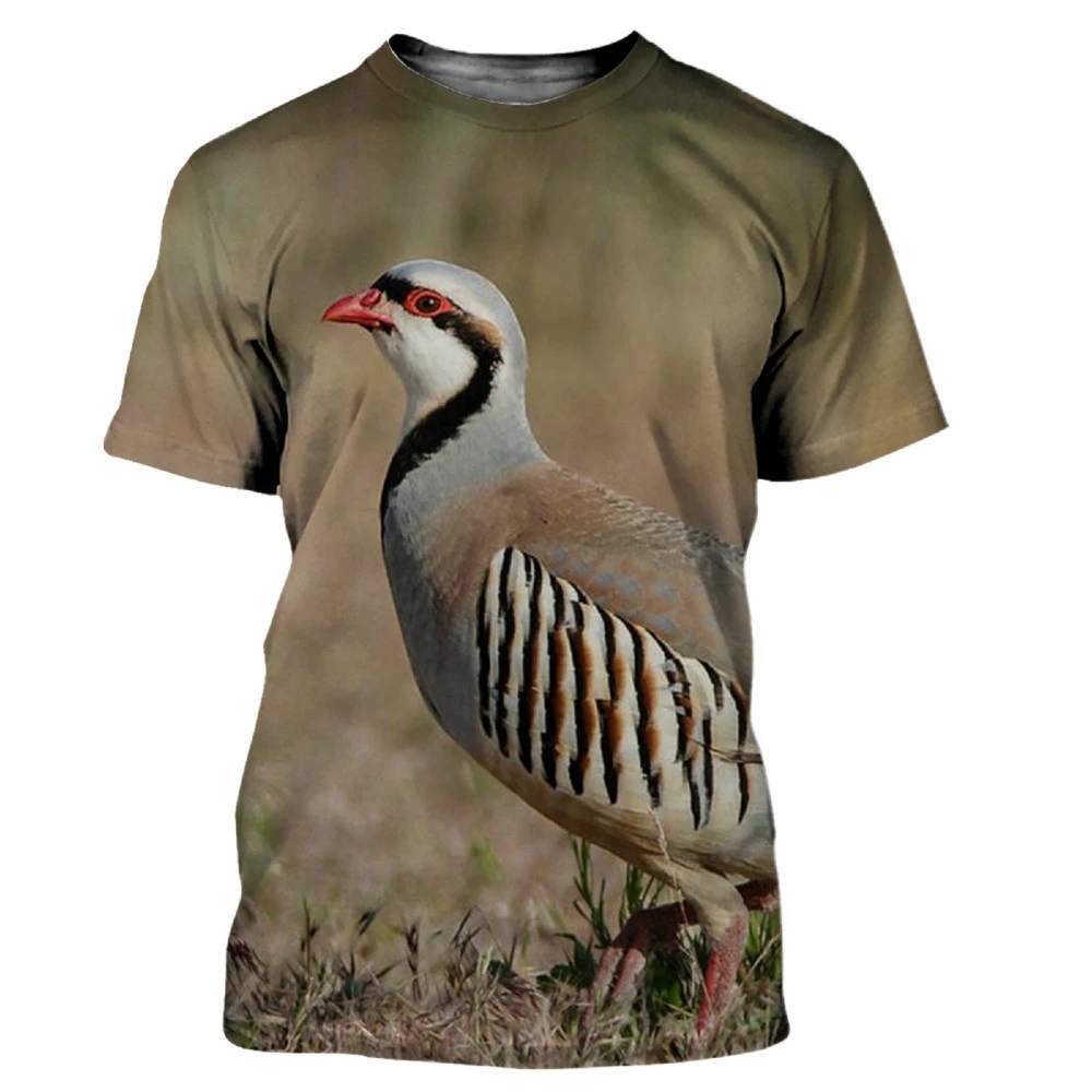 남성용 위장 사냥 동물 메추라기 패턴 프린트 라운드 넥 - Hunting Quail 리뷰 및 가격